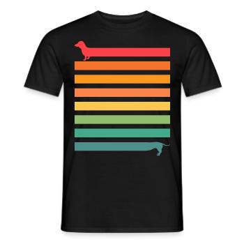 Dog Friend Outfit, Best Friend Dog Dachshund - Men's T-Shirt - black - Front - AI Model Male 178 light (178cm)