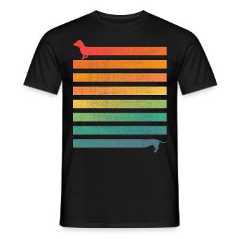 Dog Friend Outfit, Best Friend Dog Dachshund - Men's T-Shirt - black - Front - AI Model Male 178 light (178cm)