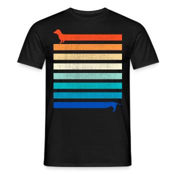 Dog Friend Outfit, Best Friend Dog Dachshund - Men's T-Shirt - black - Front - AI Model Male 178 light (178cm)