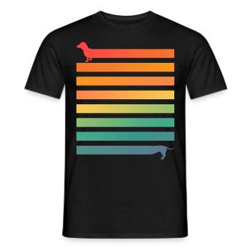 Dog Friend Outfit, Best Friend Dog Dachshund - Men's T-Shirt - black - Front - AI Model Male 178 light (178cm)