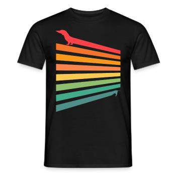 Dog Friend Outfit, Best Friend Dog Dachshund - Men's T-Shirt - black - Front - AI Model Male 178 light (178cm)