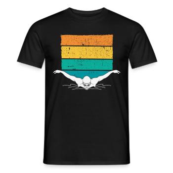 Schwimmen Trainer, Coaches Schwimmerin Schwimmer - Männer T-Shirt - Schwarz - Vorne - AI Model Male 178 light (178cm)