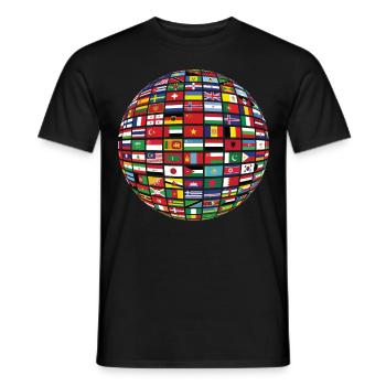 belle paix tous les drapeaux « contre le racisme » - T-shirt homme - noir - Devant - AI Model Male 178 light (178cm)