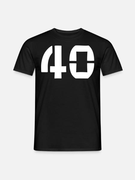 40 - Numéro - Anniversaire - T-shirt homme - noir