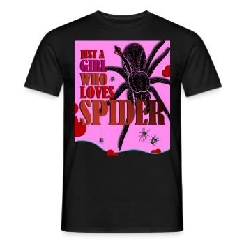 Vogelspinne Tarantula Terraristik Amphibie Spinne - Männer T-Shirt - Schwarz - Vorne - AI Model Male 178 light (178cm)