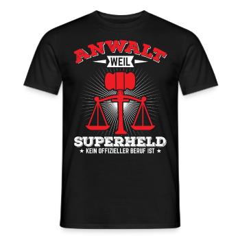 Beruf Rechtsanwalt! Juristen Jura Studenten Anwalt - Männer T-Shirt - Schwarz - Vorne - AI Model Male 178 light (178cm)