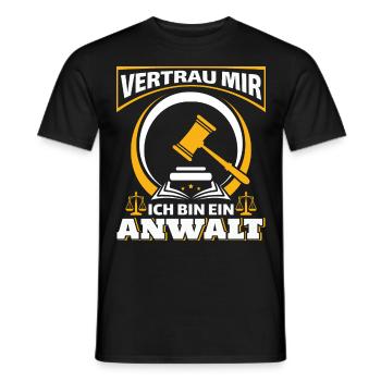 Beruf Rechtsanwalt! Juristen Jura Studenten Anwalt - Männer T-Shirt - Schwarz - Vorne - AI Model Male 178 light (178cm)