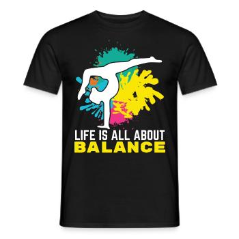 Gymnaste, Gymnastique, Club de gymnastique, Yoga, Calisthenics - T-shirt homme - noir - Devant - AI Model Male 178 light (178cm)
