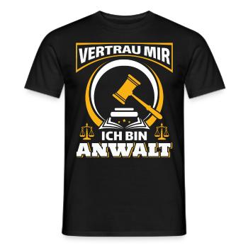 Beruf Rechtsanwalt! Juristen Jura Studenten Anwalt - Männer T-Shirt - Schwarz - Vorne - AI Model Male 178 light (178cm)