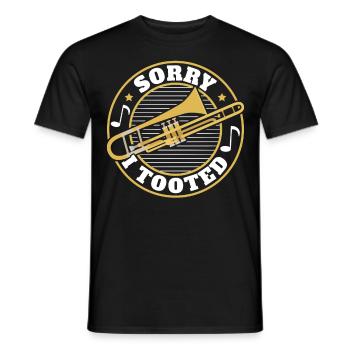 Posaune Trompeter Trompetenspieler Musikkapelle - Männer T-Shirt - Schwarz - Vorne - AI Model Male 178 light (178cm)