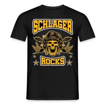Volksmusik Party Dorffest Ouftit Deutsche Schlager - Männer T-Shirt - Schwarz - Vorne - AI Model Male 178 light (178cm)
