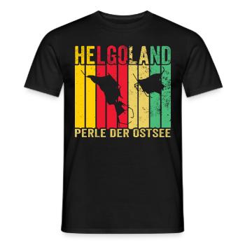 Helgoland Baltic Sea Sylt Deät Lun Lighthouse - Men's T-Shirt - black - Front - AI Model Male 178 light (178cm)