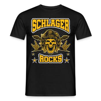 Volksmusik Party Dorffest Ouftit Deutsche Schlager - Männer T-Shirt - Schwarz - Vorne - AI Model Male 178 light (178cm)