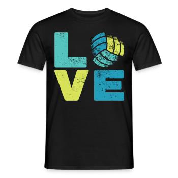 Tenue de plage de volleyball pour les fans d’entraîneurs de joueurs - T-shirt homme - noir - Devant - AI Model Male 178 light (178cm)