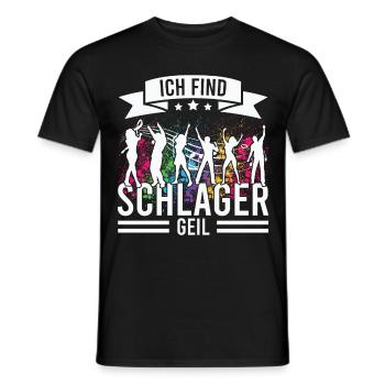 Volksmusik Party Dorffest Ouftit Deutsche Schlager - Männer T-Shirt - Schwarz - Vorne - AI Model Male 178 light (178cm)