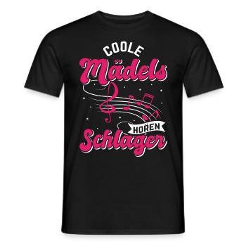Schlager Girl Volksmusik Party, Dorffest Ouftit - Männer T-Shirt - Schwarz - Vorne - AI Model Male 178 light (178cm)