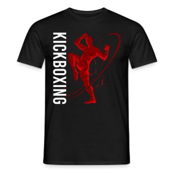 Kickboxer Arts Martiaux Kickboxing Kickboxen - T-shirt homme - noir - Devant - AI Model Male 178 light (178cm)
