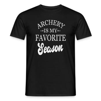 Archery Is My Favorite Season - Men's T-Shirt - black - Front - AI Model Male 178 light (178cm)