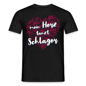Volksmusik Party Dorffest Ouftit Deutsche Schlager - Männer T-Shirt - Schwarz - Vorne - AI Model Male 178 light (178cm)