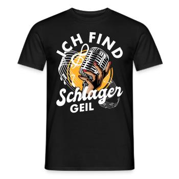 Volksmusik Party Dorffest Ouftit Deutsche Schlager - Männer T-Shirt - Schwarz - Vorne - AI Model Male 178 light (178cm)