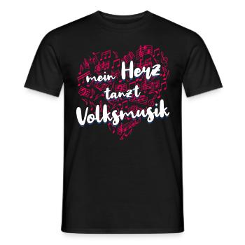 Volksmusik Party Dorffest Ouftit Deutsche Schlager - Männer T-Shirt - Schwarz - Vorne - AI Model Male 178 light (178cm)