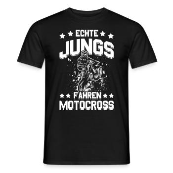 Motocross Enduro Motorrad Freestyle Extrem Sport - Männer T-Shirt - Schwarz - Vorne - AI Model Male 178 light (178cm)