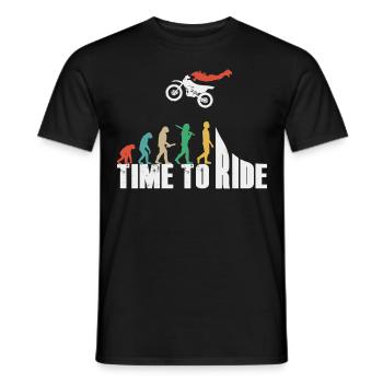 Motocross Enduro Motorcycle Freestyle Extreme Sport - Men's T-Shirt - black - Front - AI Model Male 178 light (178cm)