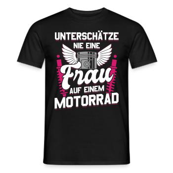 Motorbike Motorrad Enduro Motocross Biker Girl - Männer T-Shirt - Schwarz - Vorne - AI Model Male 178 light (178cm)