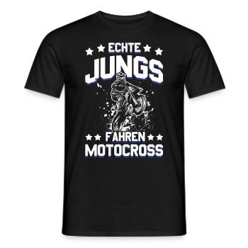 Motocross Enduro Motorrad Freestyle Extrem Sport - Männer T-Shirt - Schwarz - Vorne - AI Model Male 178 light (178cm)