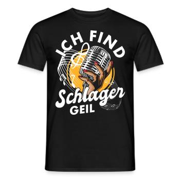 Volksmusik Party Dorffest Ouftit Deutsche Schlager - Männer T-Shirt - Schwarz - Vorne - AI Model Male 178 light (178cm)