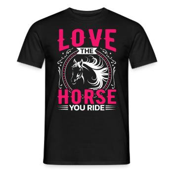 Cavalier Équitation Chevaux - T-shirt homme - noir - Devant - AI Model Male 178 light (178cm)