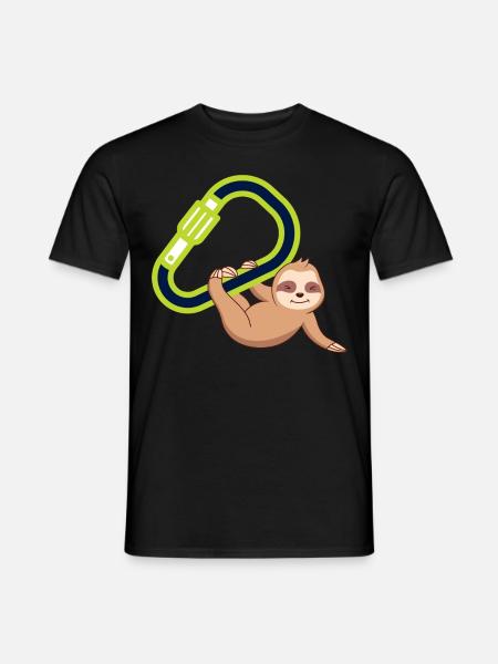 Bouldern, Klettern Freiklettern Kletterhalle - Männer T-Shirt - Schwarz