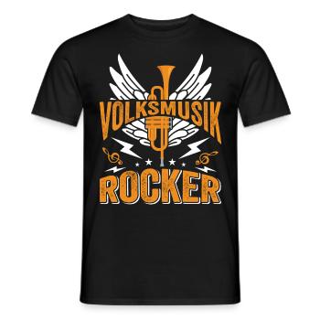 Volksmusik Party Dorffest Ouftit Deutsche Schlager - Männer T-Shirt - Schwarz - Vorne - AI Model Male 178 light (178cm)