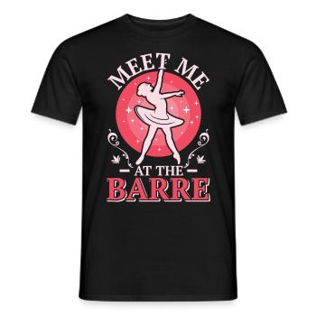 Ballet, Ballerine, Fille, Fille, Danse - T-shirt homme - noir - Devant - AI Model Male 178 light (178cm)