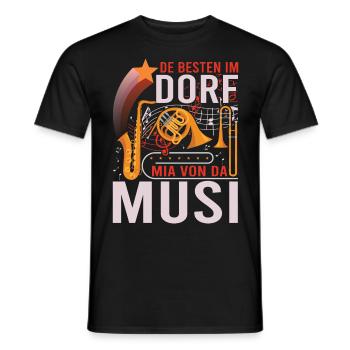 Dorfmusik Musikkapelle Musiker volkstümliche Musik - Männer T-Shirt - Schwarz - Vorne - AI Model Male 178 light (178cm)
