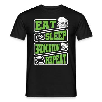 Federball Badminton - T-shirt homme - noir - Devant - AI Model Male 178 light (178cm)