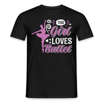 Ballett, Ballerina, Girl, Mädchen, Tanzen - Männer T-Shirt - Schwarz - Vorne - AI Model Male 178 light (178cm)