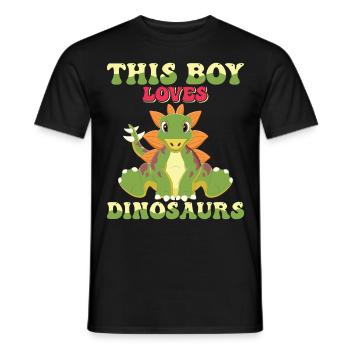 Dino Dinosaur T-Rex Boy Jeune Cadeau - T-shirt homme - noir - Devant - AI Model Male 178 light (178cm)