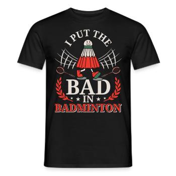 Federball Badminton - T-shirt homme - noir - Devant - AI Model Male 178 light (178cm)