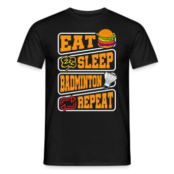 Federball Badminton - T-shirt homme - noir - Devant - AI Model Male 178 light (178cm)