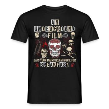 Underground Film, Independent Cinema, Horror - Männer T-Shirt - Schwarz - Vorne - AI Model Male 178 light (178cm)