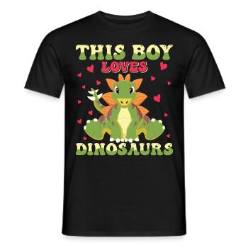Dino Dinosaur T-Rex Boy Jeune Cadeau - T-shirt homme - noir - Devant - AI Model Male 178 light (178cm)