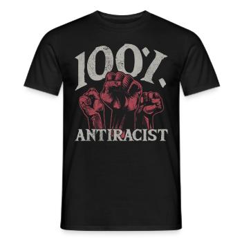 Punk Rock Antiracisme, contre le racisme - T-shirt homme - noir - Devant - AI Model Male 178 light (178cm)