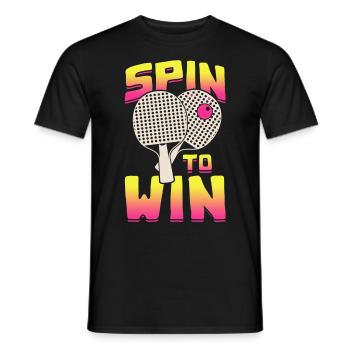 Table Tennis Ping Pong Player Club Club Outfit! - T-shirt homme - noir - Devant - AI Model Male 178 light (178cm)