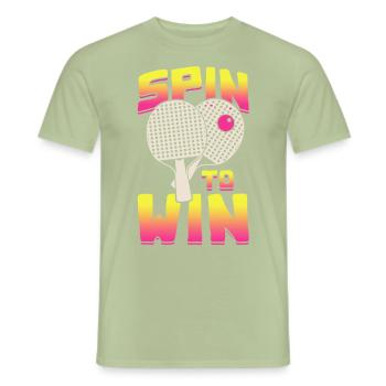 Table Tennis Ping Pong Player Club Club Outfit! - T-shirt homme - vert sauge - Devant - AI Model Male 178 light (178cm)
