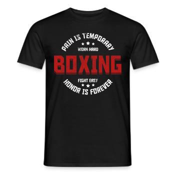 Boxen Martial Arts Boxing Box Club Boxer - Men's T-Shirt - black - Front - AI Model Male 178 light (178cm)