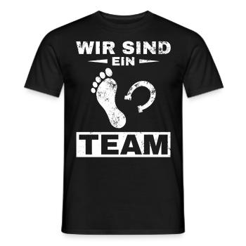 Pferd Reiter Reiten Pferde Liebe - Männer T-Shirt - Schwarz - Vorne - AI Model Male 178 light (178cm)