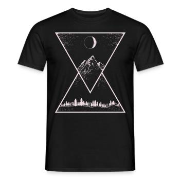 Klettern, Naturliebe Berge, Wald Wandern, Outdoor - Männer T-Shirt - Schwarz - Vorne - AI Model Male 178 light (178cm)