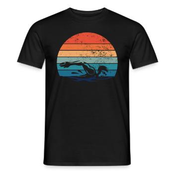 Schwimmen Trainer, Coaches Schwimmerin Schwimmer - Männer T-Shirt - Schwarz - Vorne - AI Model Male 178 light (178cm)