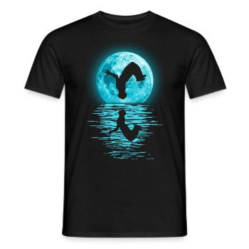 Parkour, Freerunning, Street Workout, Acrobatic - Männer T-Shirt - Schwarz - Vorne - AI Model Male 178 light (178cm)